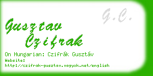 gusztav czifrak business card